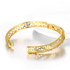 سوار Bangle Bangle Hollow Nets مضمن مع AAA Zircon مع إكسسوارات ذهبية وروبية ذهبية للنساء