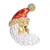 Bling Bling Christmas Santa Claus Brooch Crystal Rhinestone Collar Pin Scarf Buckle Gift