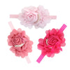 13 Pcs Lovely Baby Girls Rose Flower Headband with Double Layers of Beads Photography Hairband Headwear Accessories for Infants