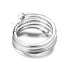 Jure 925 Sterling Silver Ring Zirconia الزفاف خطبة الخطوبة اقتراح بديل هالو