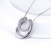 JURE S925 Solid Sterling Silver Necklace Shinning Chain The One Jewelry Zirconia 18 Inch