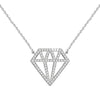 JURE S925 Solid Sterling Silver Chain Necklace The One Jewelry Zirconia 18 Inch