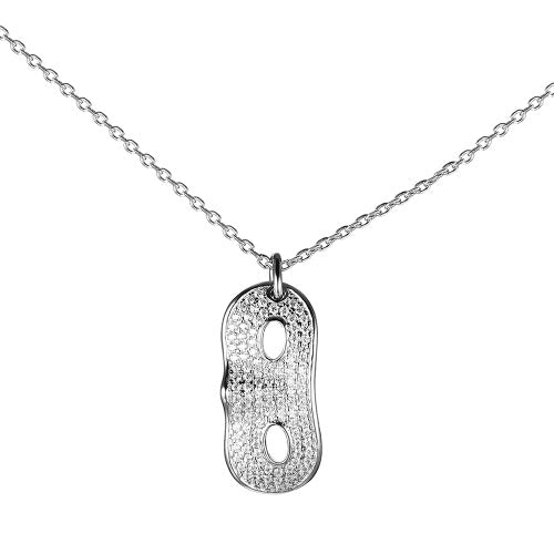 JURE S925 Solid Sterling Silver Chain Necklace The One Jewelry Zirconia 18 Inch