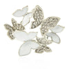 Fashion Zinc Metallic Rhinestone Crystal Scarf Shawl Buckle Brooch Pin Clip Ring for Women Gift