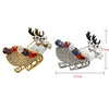 New Fashion Shining Rhinestone Crystal Double Deers Animal Brooch Collar Clip Pin Clothes Accessory Jewelry Scarf Buckle for Holiday Party Gift Christmas