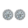 Fashion Charm Zircon Crystal Rhinestone Gold Plated Metal Copper Ear Stud Earring Jewelry for Women