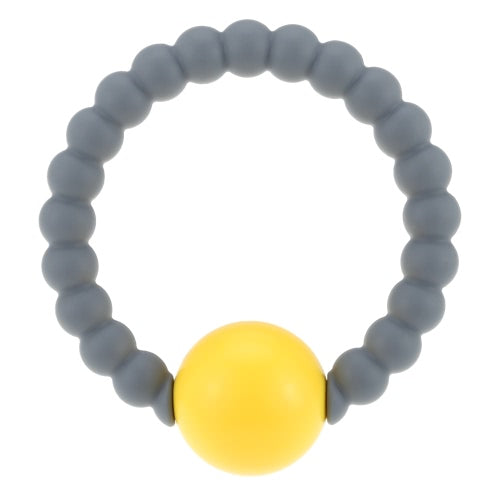 HOT Cute 100% Food Grade Silicone Bracelet Bangles with Round Bell Chewable Beads BPA Free Teethers Nursing Soothing Jewelry Toy for Baby Boys Girls Toddler Gift Mom