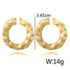 Fashion Irregular Geometry Circular Earrings for Women and Girls Round Ear Studs Accessories with Zinc Alloy