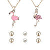 Fashion Jewelry Set Pendant Necklace Simple Pearl Ear Studs for Women Jewelry Accessory