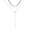 Fashion Multi-layer Pendant Clavicle Chain Long Necklace Different Lengths Jewelry Set for Women