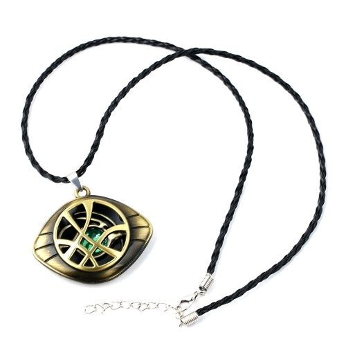 Doctor Strange Necklace Eye of Agamotto Costume Prop Stone Pendant Exquisite Ornament Retro Necklace