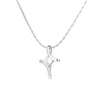 Fashion Alloy Clavicle Chain Twisted Cross Diamond Pendant Necklace for Women Jewelry