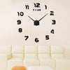 DIY Wall Clock Frameless 3D Mirror Wall Clock