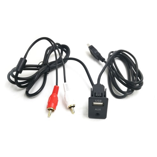 Car AUX USB Audio Adapter Cable 2RCA 100cm Replacement for Benz Mercedes BMW Audi Skoda