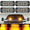 4pcs 12 strobe LED Amber Hazard Beacon الطوارئ الوميض