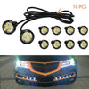 10 Pack 23mm Eagle Eye LED Bulb DRL Light Car Motorcycle Turn Signal Light Fog Tail Backup Reverse Light(White Light)