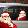 2PCS 3D Cartoon Santa Car Window Cover Auto Covers Realistic Car Sticker Christmas Gift(Left and Right)