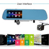 5" Android 4.4 Smart GPS Navigation Car Rearview Mirror DVR With Rearview Camera