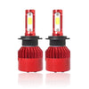 Super Bright LED Headlight Car Head Light Conversion Lamp Kit 40W 6500K Auto COB Chip Light Bulb Red H1/ H4/ H7/ H11