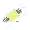 10Pcs Festoon 36/39/41mm C5W  COB LED White Interior SMD Bulb Car Light Source Dome Reading Lamp