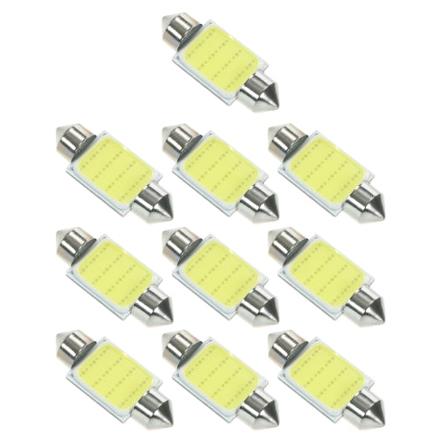 10Pcs Festoon 36/39/41mm C5W  COB LED White Interior SMD Bulb Car Light Source Dome Reading Lamp