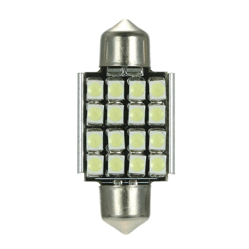 أبيض 12V 36mm 16 SMD 3528 سيارة الداخلية قبة فسطون LED مصابيح كهربائية مصباح 