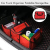 Foldable Car Trunk Organizer 24*12.6*11.4in Travel Organizer Space Saver Non-Skid Bottom Suitable For All Cars Storage Box Tidy Cool Compartment Storage Box,Black