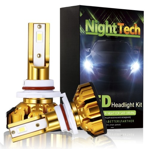 NightTech 2Pcs Car LED Head Light 48W 5200LM H4 LED Headlight Bulbs Waterproof IP68 Car Led Driving Lamp With High Beam Dipped Headlight Switching