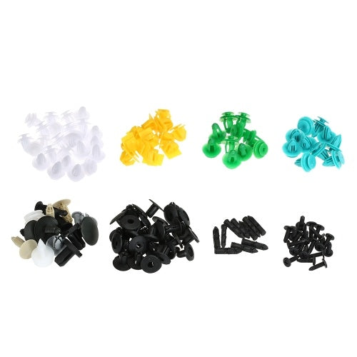 Auto Fastener Clips 100PCS Car Mixed Universal Door Trim Panel Rivet Bumper Plastic Clip Car Retainer Clips Car Accessories for All Car