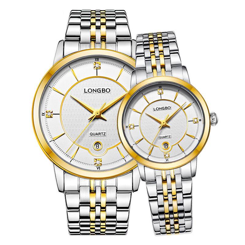 Korean Premium Couple Quartz Watches - Silver&Gold