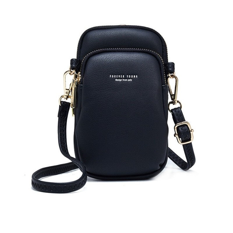 Korean Version Stylish High Quality Cross Bag - Black