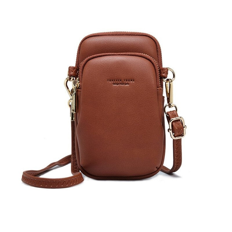 Korean Version Stylish High Quality Cross Bag - Brown