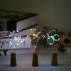 6PCS 72CM 15 LEDs High Bright Starry Fairy Light Creative Copper Wire String Bottle Stopper DIY Decoration Atmosphere Lamp for Home Bar Party Wedding Christmas Xmas Gift