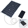 Dual Output Solar Power Energy Charging Panel With Car Charger