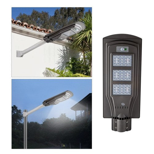 6V 20W LED Solar Powered Wall Street Light PIR Motion Outdoor Garden Lamp