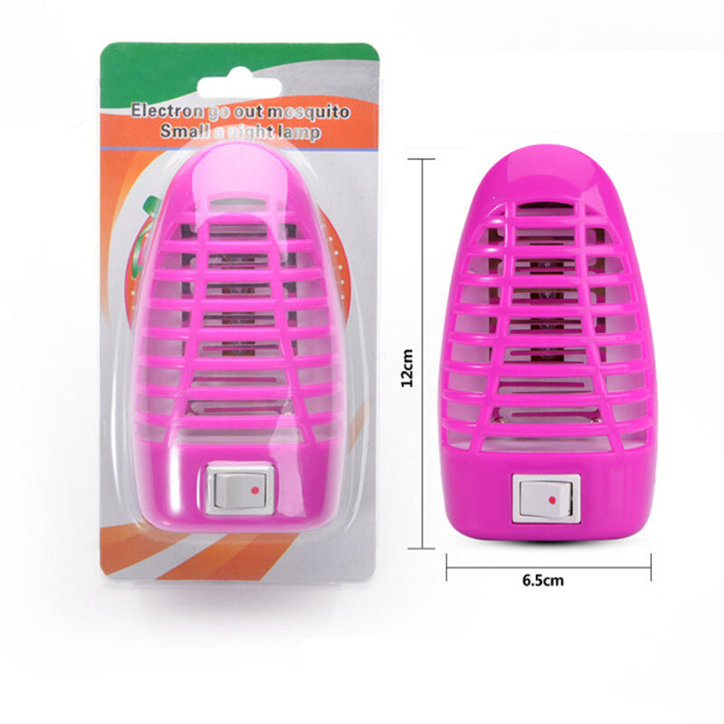 LED electric mosquito fly pest insect killer night light mini mosquito killer 555 / American standard - Pink