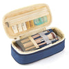 Large Premium Canvas Pencil Case Pen - Blue