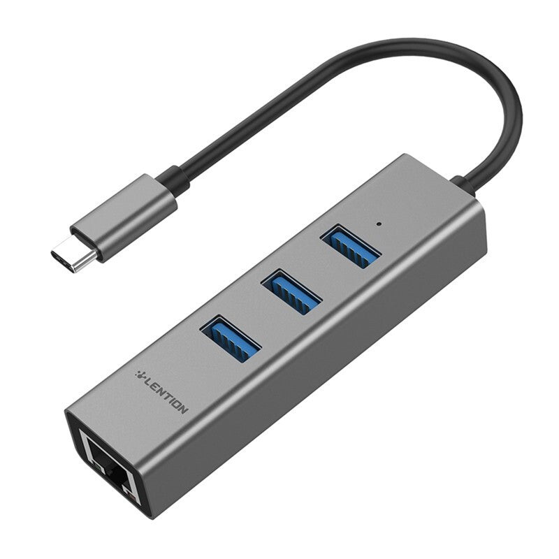 Lenty Premium USB C Gigabit Hub - Space Gray