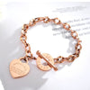 Love Bible Lettering Fashion Bracelet - Rosegold