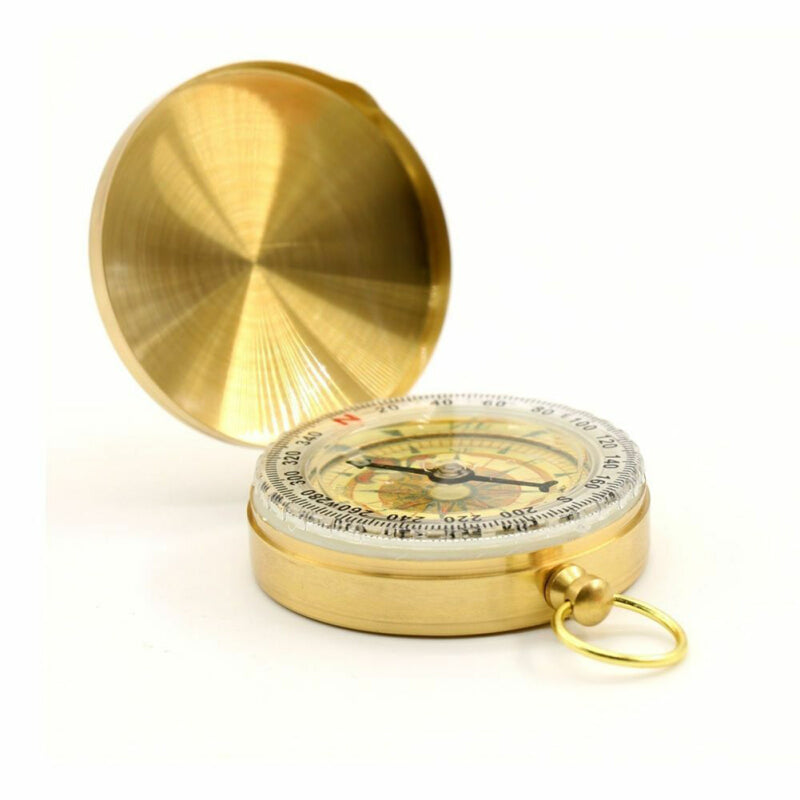 Luminous Premium Pocket Watch Style Compass - Gold