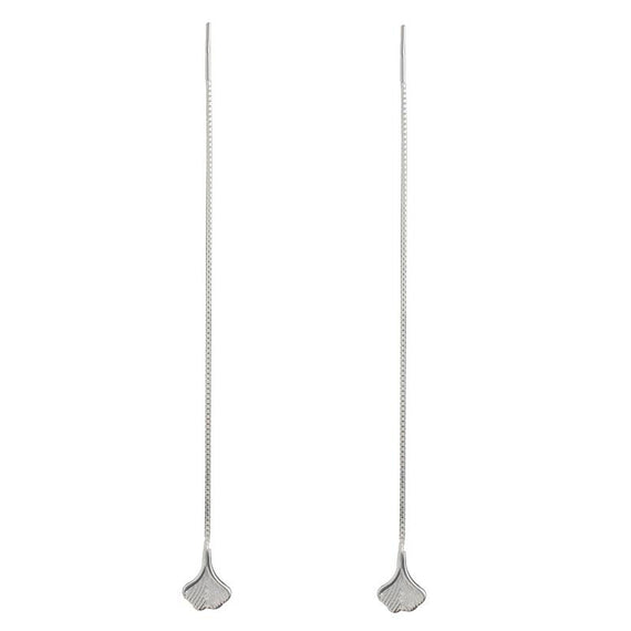 Luo Linglong Premium Silver Drop Earrings - Silver