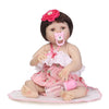 Reborn Baby Girl Doll 22 inch Soft Full Silicone Vinyl Body Lifelike Toddler Doll