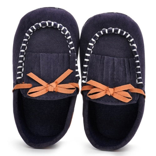 New Baby Unisex Tassel Bow No Tie Tods Soft Comfortable Flat Baby Shoes for Spring and Autumn