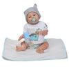 Reborn Baby Doll Baby Bath Toy Full Silicone Body Eyes Open With Clothes 20inch 50cm Lifelike Cute Gifts Toy Boy