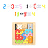 Wooden Jigsaw Puzzle Number Count Board Tangram Early Educational Develoment Toys Gifts for Kids