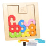 Wooden Jigsaw Puzzle Number Count Board Tangram Early Educational Develoment Toys Gifts for Kids