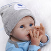 22inch 55cm Reborn Toddler Baby Doll Boy Silicone Body Boneca With Clothes Blue Eyes Lifelike Cute Gifts Toy