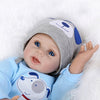 22inch 55cm Reborn Toddler Baby Doll Boy Silicone Body Boneca With Clothes Blue Eyes Lifelike Cute Gifts Toy