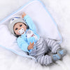 22inch 55cm Reborn Toddler Baby Doll Boy Silicone Body Boneca With Clothes Blue Eyes Lifelike Cute Gifts Toy