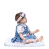 22inch 55cm Reborn Toddler Baby Doll Girl PP Cotton Filling Body Boneca With Clothes Lifelike Cute Gifts Toy